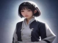 人像抠图后效果图，女性长发发丝保留清晰，背景完全去除透明，PNG格式输出